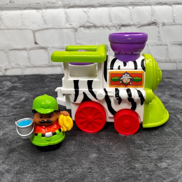 Fisher Price Little People Zoo Train with Zookeeper Zebra Print Replacement Engi - Picture 3 of 6